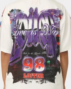 Loiter Interceptor Vintage T-Shirt Off White -Mitchell & Ness Shop 02042507 YO007 womens 0050