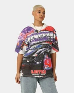 Loiter Interceptor Vintage T-Shirt Off White -Mitchell & Ness Shop 02042507 YO007 womens 0060