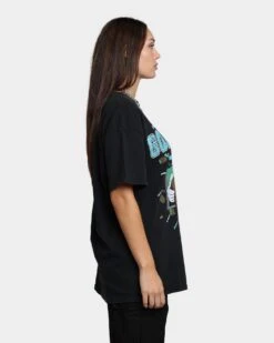 Goat Crew Infamous T-Shirt Black Wash -Mitchell & Ness Shop 02042537 YB295 womens 0050