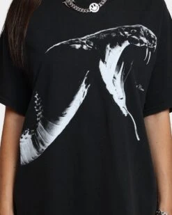 Goat Crew Snake Vintage T-Shirt Black Wash 4 Goat Crew Snake Vintage T-Shirt Black Wash -Mitchell & Ness Shop 02042541 YB295 womens 0030