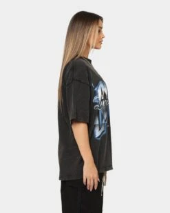 Loiter Love Is War Vintage T-Shirt Vintage Black -Mitchell & Ness Shop 02042546 YV009 womens 0050