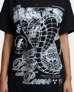 Rats Get Fat King Kobra T-Shirt Black -Mitchell & Ness Shop 02042846 YB001 womens 0030