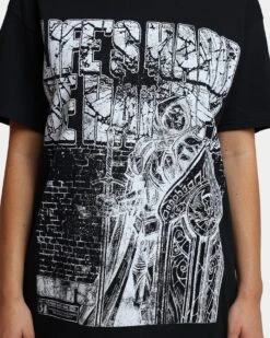 Rats Get Fat Life's Hard T-Shirt Black -Mitchell & Ness Shop 02042847 YB001 womens 0030