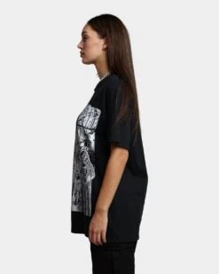 Rats Get Fat Life's Hard T-Shirt Black -Mitchell & Ness Shop 02042847 YB001 womens 0060