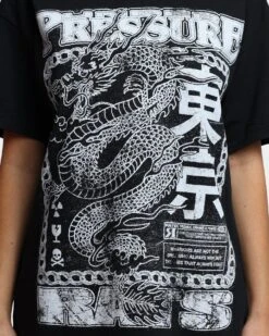 Rats Get Fat Under Pressure T-Shirt Black -Mitchell & Ness Shop 02042848 YB001 womens 0030