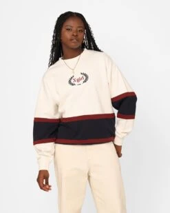 X-Girl Women's College Sweat Crewneck White