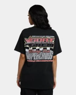 Goat Crew Supercross Racing Team Vintage T-Shirt Black Wash -Mitchell & Ness Shop 02043140 YB295 womens 0050