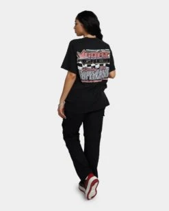 Goat Crew Supercross Racing Team Vintage T-Shirt Black Wash -Mitchell & Ness Shop 02043140 YB295 womens 0080