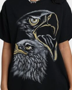 American Thrift Eagles Vintage T-Shirt Black Wash -Mitchell & Ness Shop 02043145 YB295 womens 0030