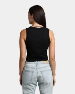 Rats Get Fat Women's Scorpio Crop Singlet Black -Mitchell & Ness Shop 02043219 YB001 womens 0040