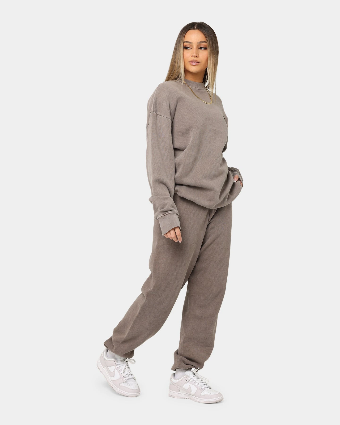 Joah Brown Women's Classic Pullover Crewneck Peppercorn Joah Brown Women's Classic Pullover Crewneck Peppercorn -Mitchell & Ness Shop 02043229 YP570 womens 0020