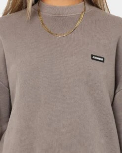 Joah Brown Women's Classic Pullover Crewneck Peppercorn 4 Joah Brown Women's Classic Pullover Crewneck Peppercorn -Mitchell & Ness Shop 02043229 YP570 womens 0030