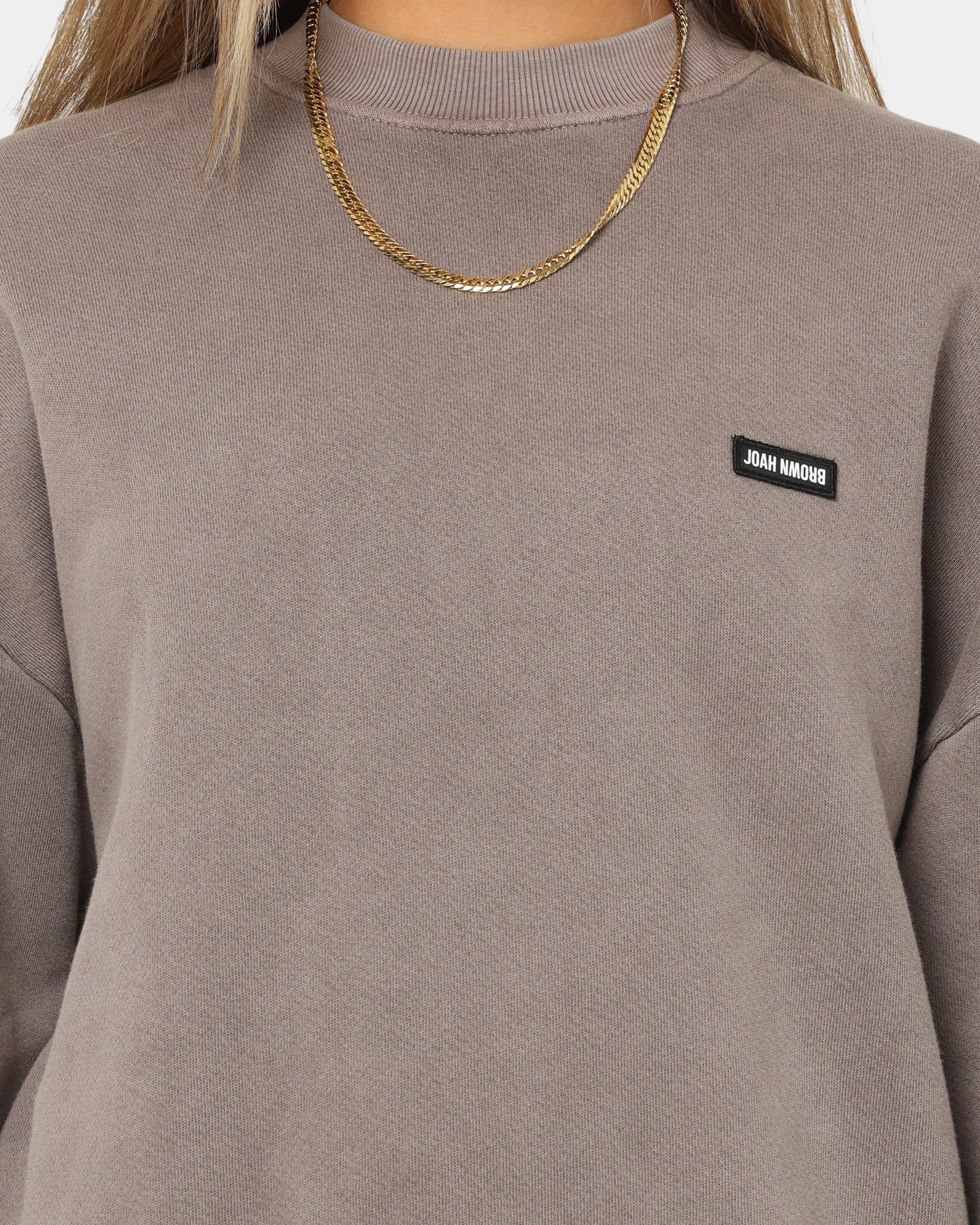 Joah Brown Women's Classic Pullover Crewneck Peppercorn Joah Brown Women's Classic Pullover Crewneck Peppercorn -Mitchell & Ness Shop 02043229 YP570 womens 0030