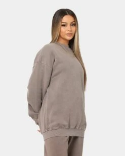 Joah Brown Women's Classic Pullover Crewneck Peppercorn 6 Joah Brown Women's Classic Pullover Crewneck Peppercorn -Mitchell & Ness Shop 02043229 YP570 womens 0050
