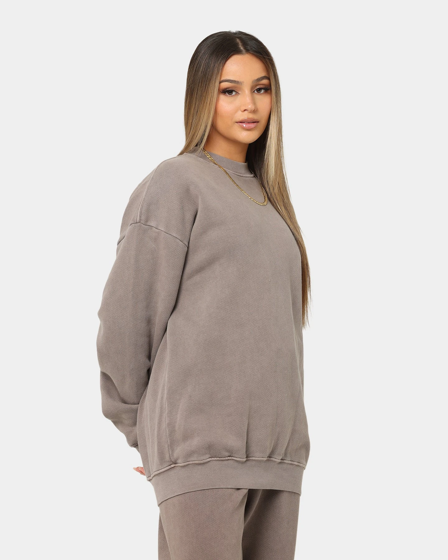 Joah Brown Women's Classic Pullover Crewneck Peppercorn Joah Brown Women's Classic Pullover Crewneck Peppercorn -Mitchell & Ness Shop 02043229 YP570 womens 0050