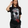 American Thrift X Friday The 13th Jason's Mask Vintage T-Shirt Black Wash -Mitchell & Ness Shop 02043291 YB295 womens 0010