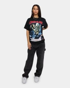 American Thrift X Gremlins Gremlins Vintage T-Shirt Black Wash -Mitchell & Ness Shop 02043293 YB295 womens 0030