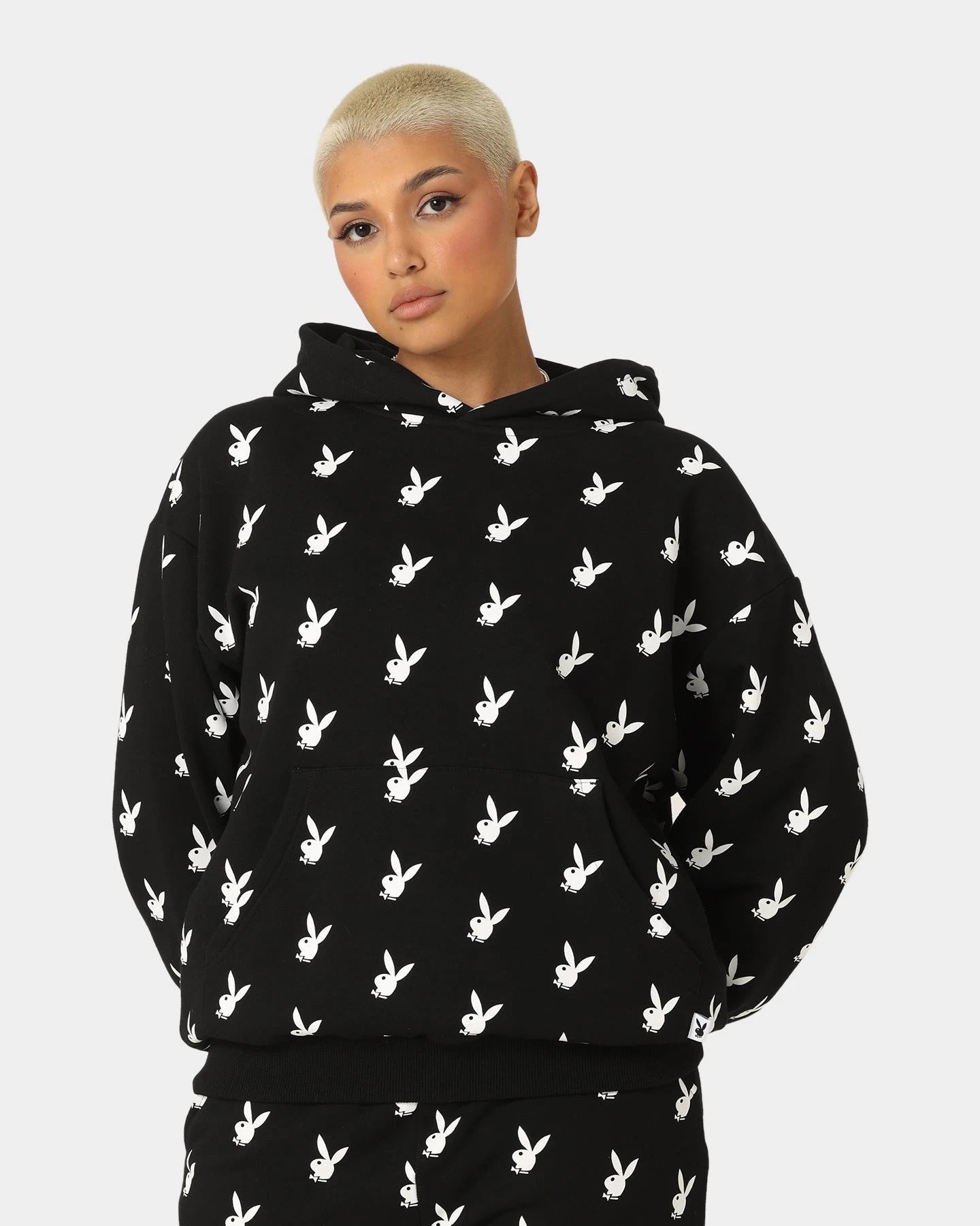 Playboy By CK Players Hoodie Black Playboy By CK Players Hoodie Black -Mitchell & Ness Shop 02043409 YB012 womens 0010