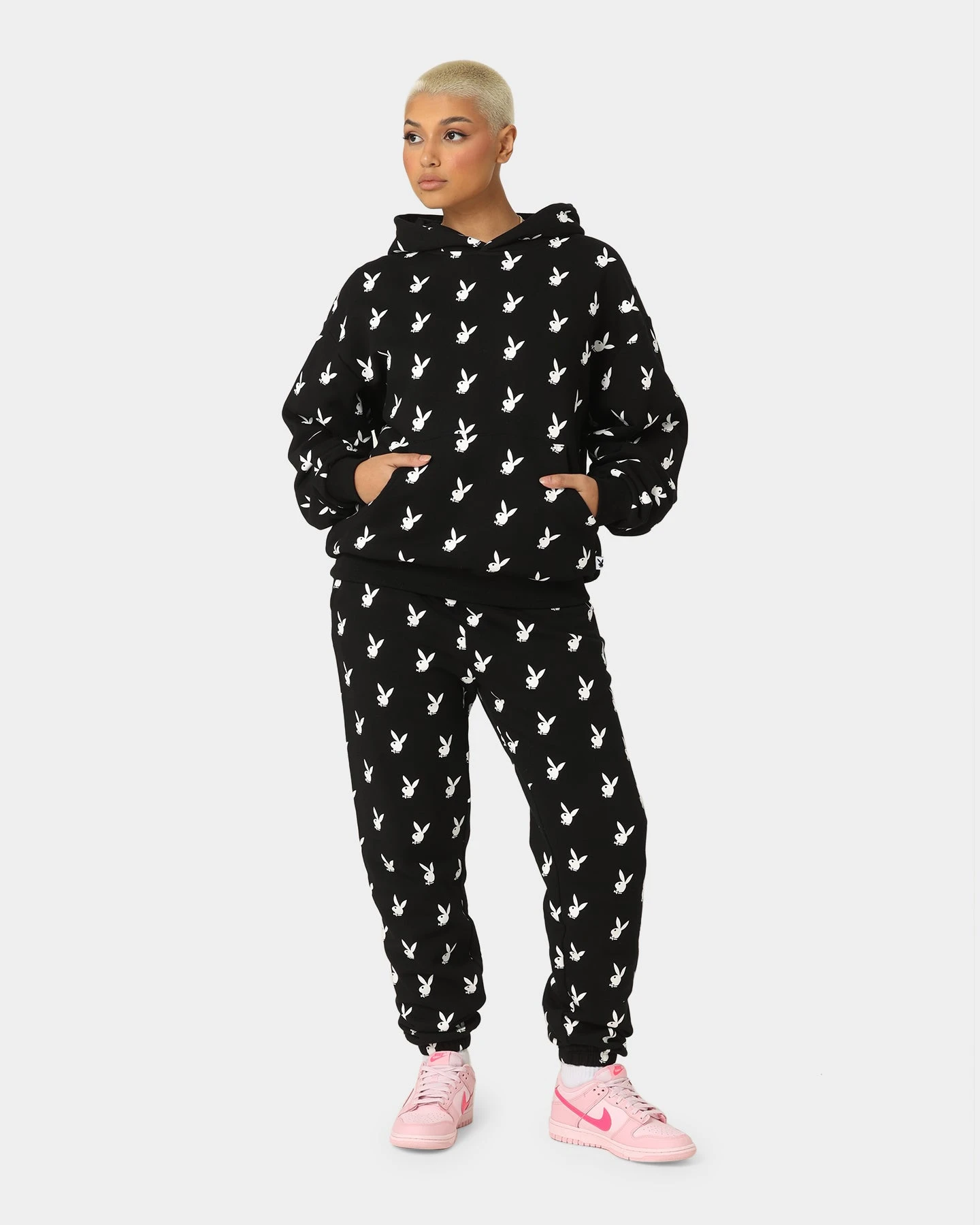 Playboy By CK Players Hoodie Black Playboy By CK Players Hoodie Black -Mitchell & Ness Shop 02043409 YB012 womens 0020