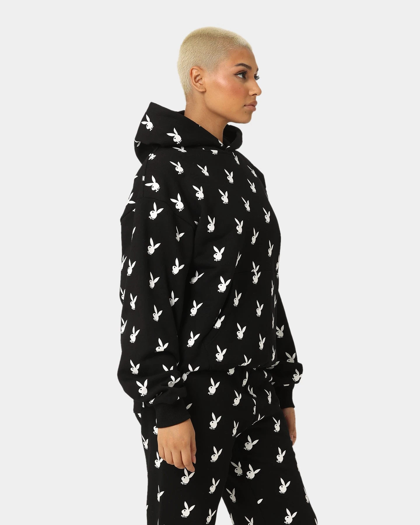 Playboy By CK Players Hoodie Black Playboy By CK Players Hoodie Black -Mitchell & Ness Shop 02043409 YB012 womens 0050