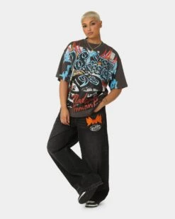 Loiter Speed Seeker Vintage T-Shirt Charcoal -Mitchell & Ness Shop 02043509 YC300 womens 0030