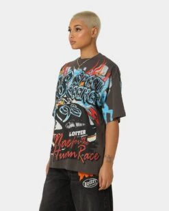 Loiter Speed Seeker Vintage T-Shirt Charcoal -Mitchell & Ness Shop 02043509 YC300 womens 0070