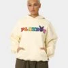 Playboy By CK Chenille Wordmark Hoodie Off White -Mitchell & Ness Shop 02043560 YO007 womens 0010