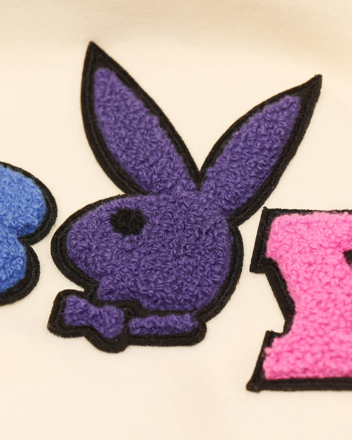 Playboy By CK Chenille Wordmark Hoodie Off White Playboy By CK Chenille Wordmark Hoodie Off White -Mitchell & Ness Shop 02043560 YO007 womens 0015