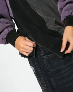 Loiter Splinter Hoodie Charcoal/Purple -Mitchell & Ness Shop 02043570 YC335 womens 0050