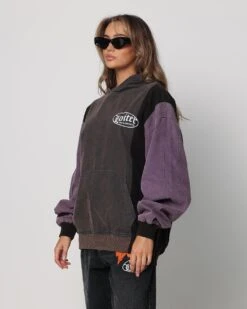 Loiter Splinter Hoodie Charcoal/Purple -Mitchell & Ness Shop 02043570 YC335 womens 0080