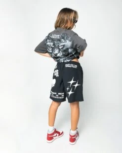 Loiter Wolf Pack Vintage T-Shirt Charcoal -Mitchell & Ness Shop 02043571 YC300 womens 0050