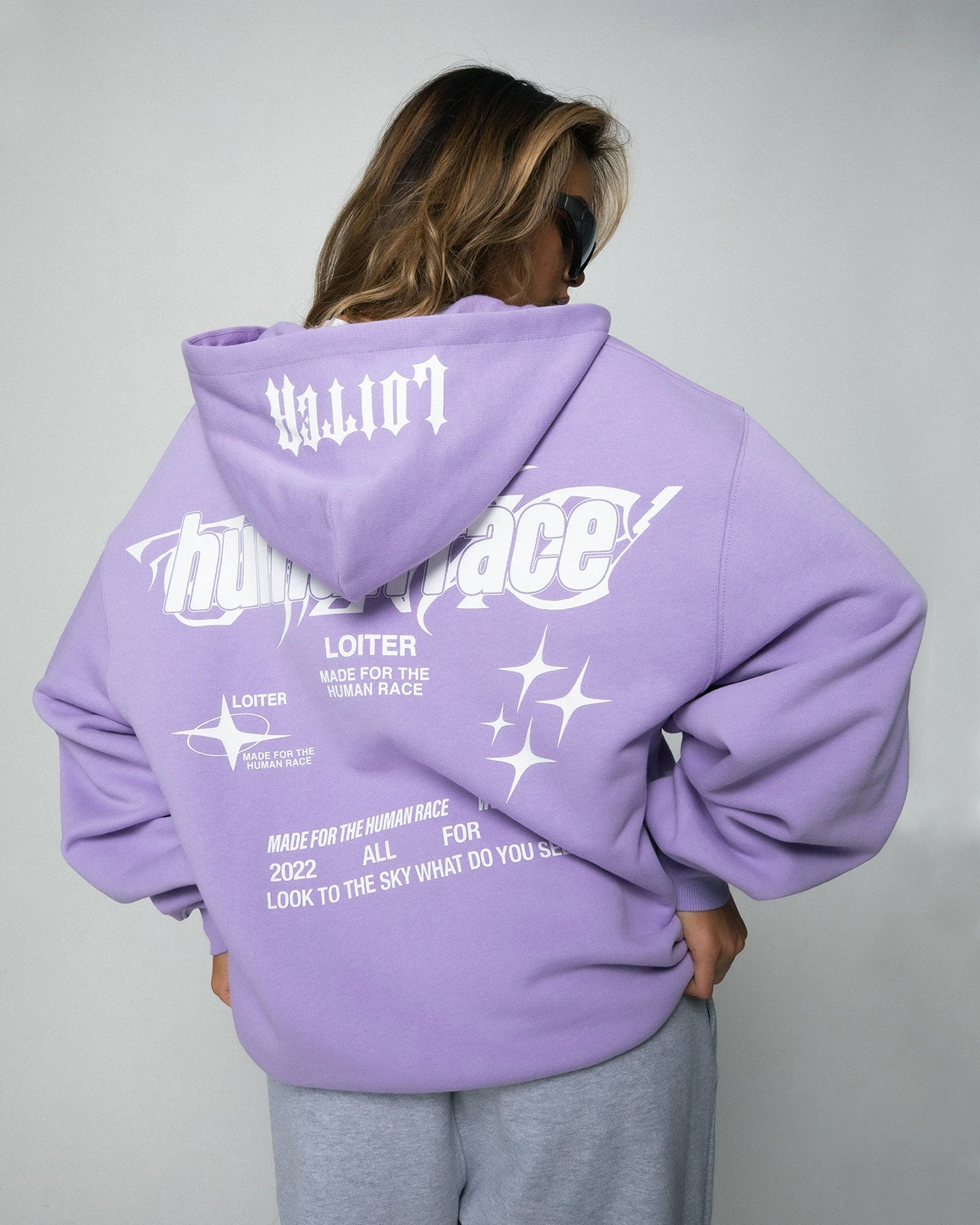 Loiter Rave Zip Hoodie Lilac Loiter Rave Zip Hoodie Lilac -Mitchell & Ness Shop 02044495 YL300 womens 0020