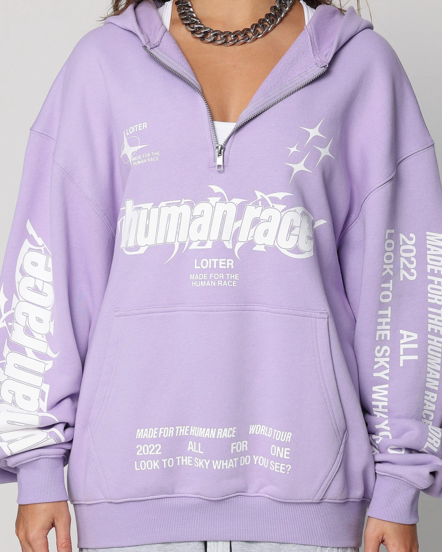 Loiter Rave Zip Hoodie Lilac Loiter Rave Zip Hoodie Lilac -Mitchell & Ness Shop 02044495 YL300 womens 0060