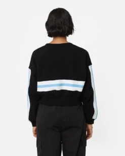 X-Girl Women's Panelled Sweat Top Black -Mitchell & Ness Shop 02044524 YB001 womens 040