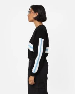 X-Girl Women's Panelled Sweat Top Black -Mitchell & Ness Shop 02044524 YB001 womens 060