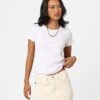 AS Colour Women's Organic Rib T-Shirt White