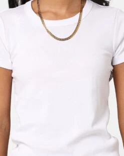 AS Colour Women's Organic Rib T-Shirt White -Mitchell & Ness Shop 02044552 YW100 womens 0030