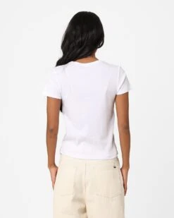 AS Colour Women's Organic Rib T-Shirt White -Mitchell & Ness Shop 02044552 YW100 womens 0040
