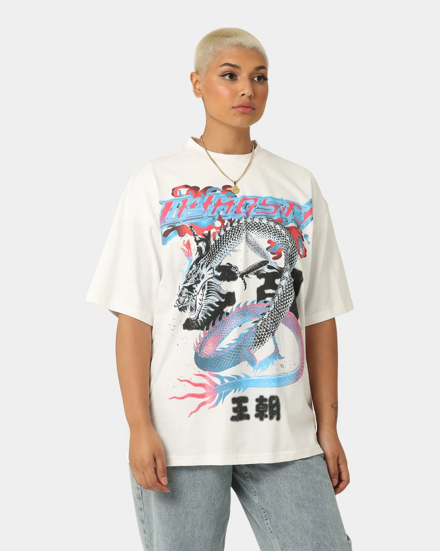Loiter Dynasty Vintage T-Shirt Off White Loiter Dynasty Vintage T-Shirt Off White -Mitchell & Ness Shop 02044643 YO007 womens 0050