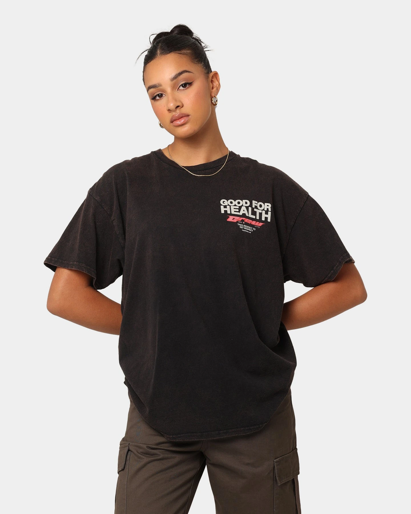 Goat Crew Good 4 Health Vintage T-Shirt Black Wash Goat Crew Good 4 Health Vintage T-Shirt Black Wash -Mitchell & Ness Shop 02044760 YB295 womens 0020