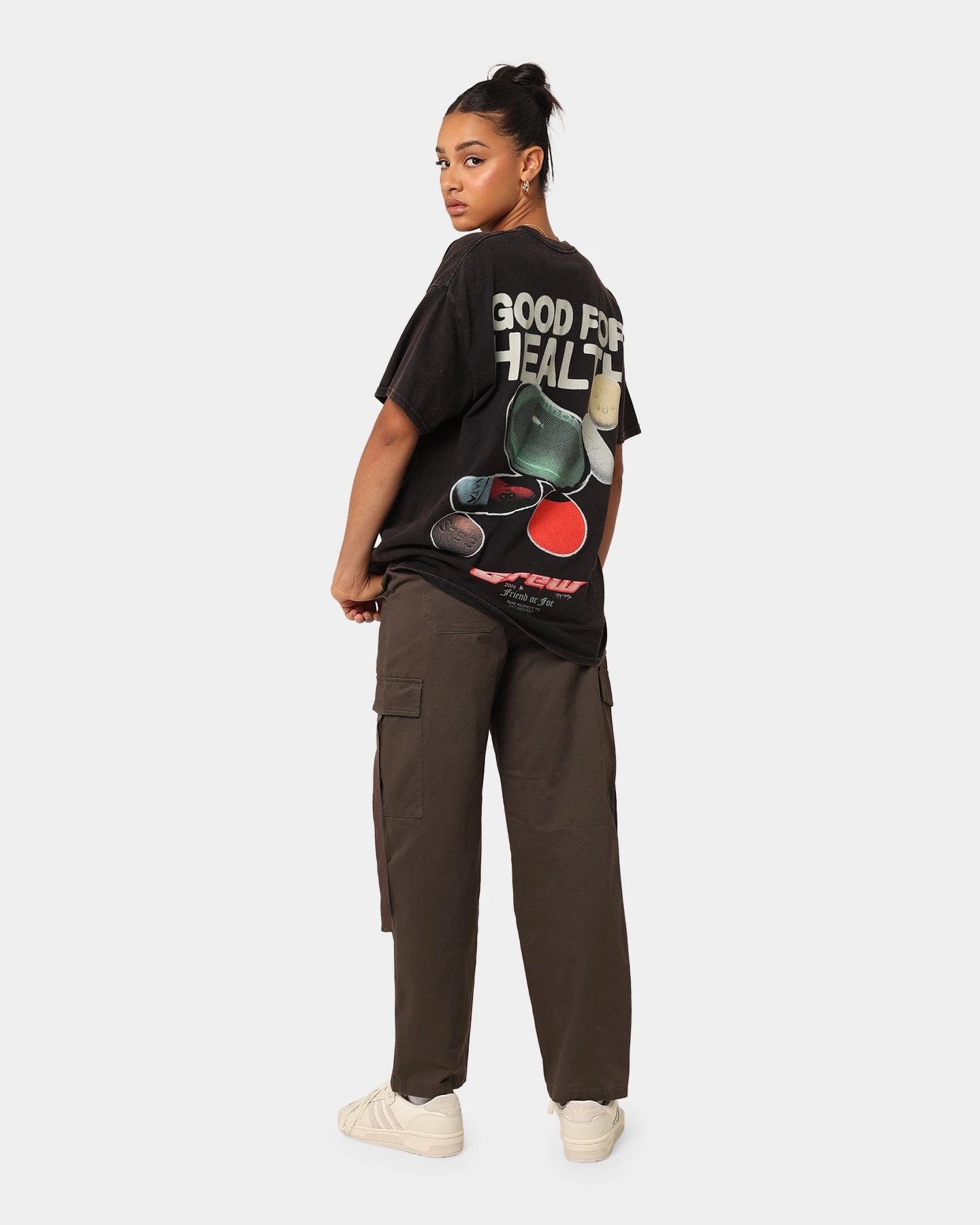 Goat Crew Good 4 Health Vintage T-Shirt Black Wash Goat Crew Good 4 Health Vintage T-Shirt Black Wash -Mitchell & Ness Shop 02044760 YB295 womens 0030