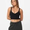 Joah Brown Women's Contour Crop Tank Top Onyx