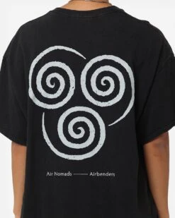 Goat Crew X Avatar: The Last Airbender Aang Vintage T-Shirt Black Wash -Mitchell & Ness Shop 02045250 YB295 womens 0050