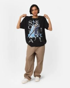 Goat Crew X Avatar: The Last Airbender Sokka Vintage T-Shirt Black Wash -Mitchell & Ness Shop 02045254 YB295 womens 0030