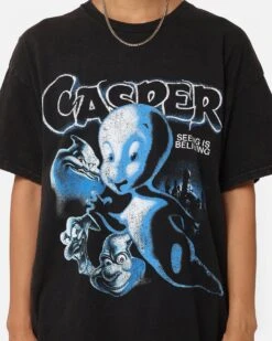 American Thrift X Casper Casper Vintage T-Shirt Black Wash 5 American Thrift X Casper Casper Vintage T-Shirt Black Wash -Mitchell & Ness Shop 02045348 YB295 womens 0040