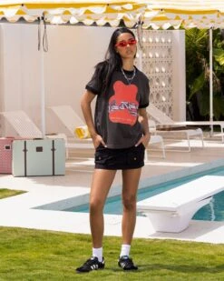 Loiter Gummy Ringer T-Shirt Charcoal -Mitchell & Ness Shop 02045604 YC300 womens 0020