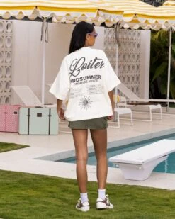 Loiter Palm Spring Box T-Shirt Off White -Mitchell & Ness Shop 02045747 YO007 womens 0080