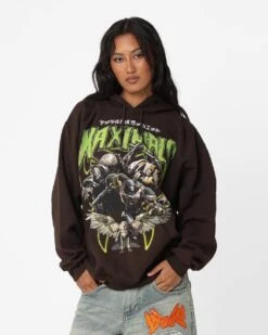 Goat Crew X Transformers Maximals Vintage Hoodie Brown Wash