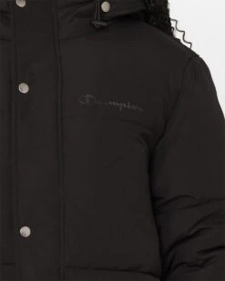 Champion Women's Rochester Puffer Jacket Black -Mitchell & Ness Shop 02046570 YB001 womens 0030