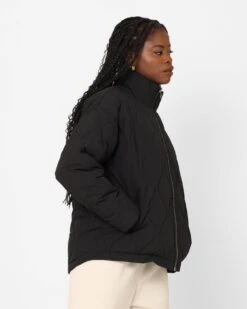 Champion Women's Reb Puffer Jacket Black -Mitchell & Ness Shop 02047285 YB001 womens 00120